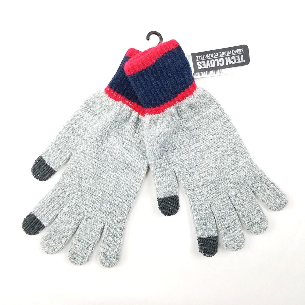 Aeropostale Knit Tech Gloves Smartphone Compatible Gray Blue NEW $24.50